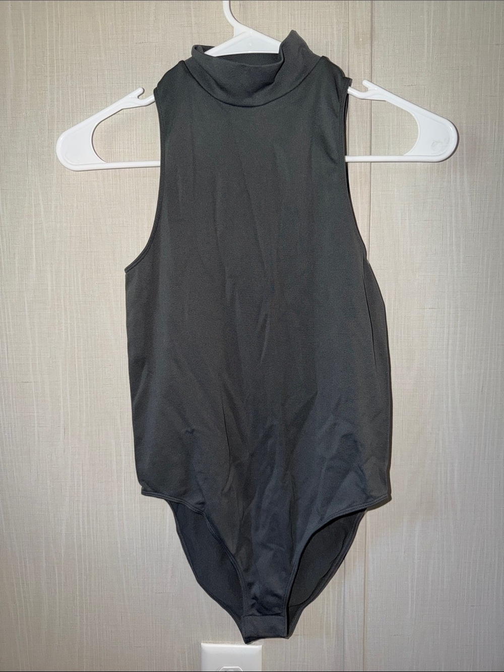 a new day Black Sleeveless Mock Neck Bodysuit